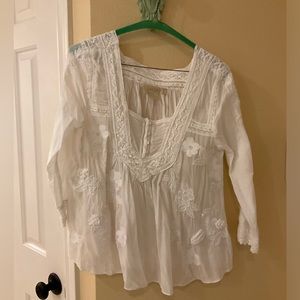 Anthropologie white top